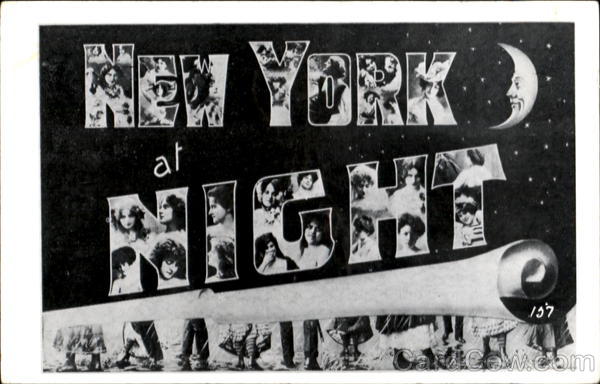 New York At Night Large Letter