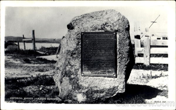 Historical Marker Lava Beds Monument Scenic California