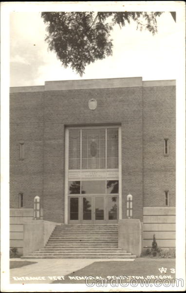 Entrance Vert Memorial Pendleton Oregon