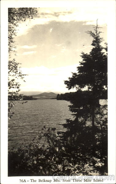 The Belknap Mts, Three Mile Island Lake Winnipesaukee New Hampshire
