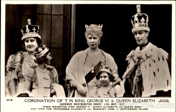 Coronation Of King George VI & Queen Elizabeth Royalty