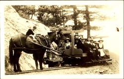 Horse-pulled Tram Car Postcard