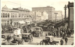 Busy Parade Scene Probably Yakima Postcard
