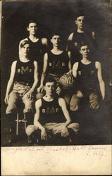 1906 High School Basket Ball Team Manchester, CT Postcard Postcard