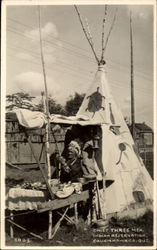 Chief Three Men Postcard