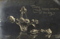 Many Happy Returns Of The Day Flowers Postcard Postcard