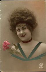 Tinted Woman Postcard