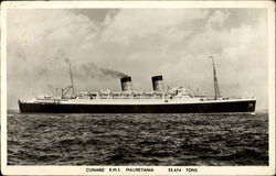 Cunard R. M. S. Mauretania Postcard