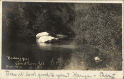 Bathing Pool, Carmel River California Butler Postcard Postcard