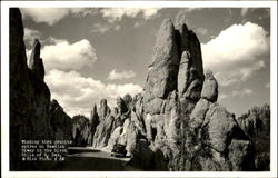 Winding Thru Granite Spires On Needles Postcard