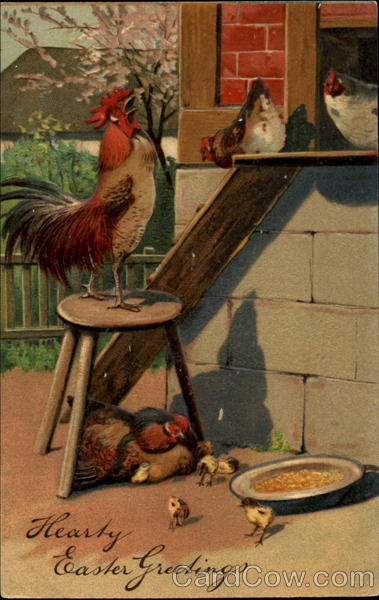 Hearty Easter Greetings With Chicks