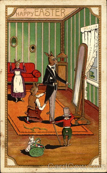 Happy Easter With Bunnies