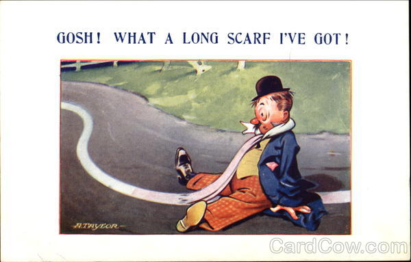 Gosh! What A Long Scarf I've Got! Comic, Funny