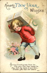 Hearty New Year Wishes Postcard