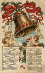 A Joyous New Year 1911 Postcard