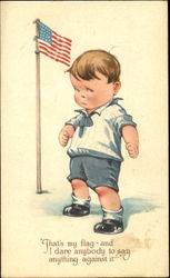 Patriotic Boy Postcard Postcard