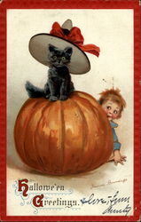 Halloween Greetings Postcard