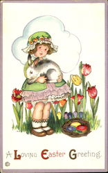 A Loving Easter Greeting With Children Postcard Postcard