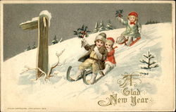 A Glad New Year Postcard