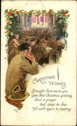 Military Christmas Wishes Postcard Postcard