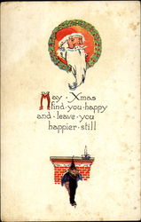 May Xmas Find You Happy And Leave You Happier Still Postcard