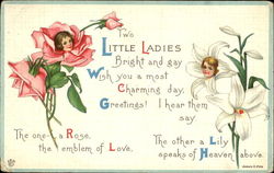 Flower Faces Postcard
