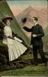 High On Top Of A Mountain Pass Postcard