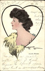 A Love Maiden Women Postcard Postcard