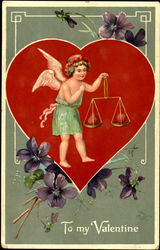 To My Valentine Cupid Postcard Postcard