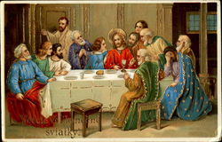 Last Supper - German Postcard