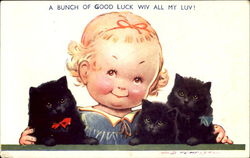 A Bunch Of Good Luck Wiv All My Luv! Postcard