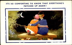Patched Up Comic, Funny Postcard Postcard