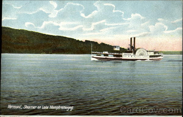 Steamer Lady Lake On Lake Memphremagog Scenic Vermont