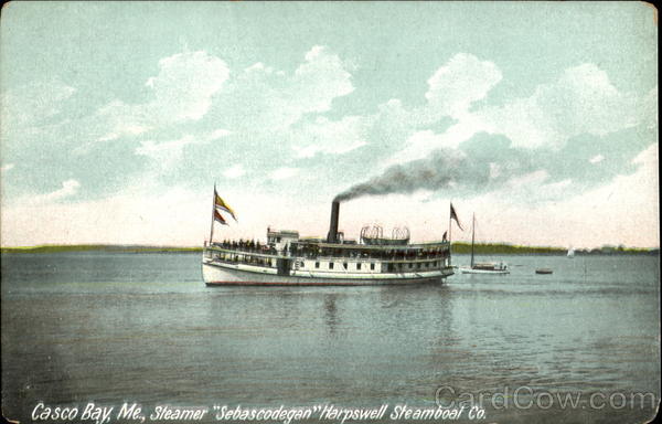 Steamer Sebascodegan Harpswell Stemboat Co. Casco Bay Portland Maine