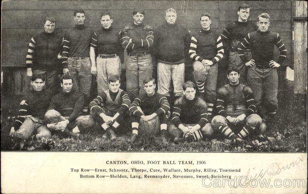 Canton Bulldogs Football Team 1906 Ohio