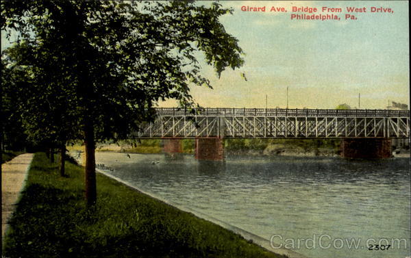 Girard Ave. Bridge From West Drive Philadelphia Pennsylvania