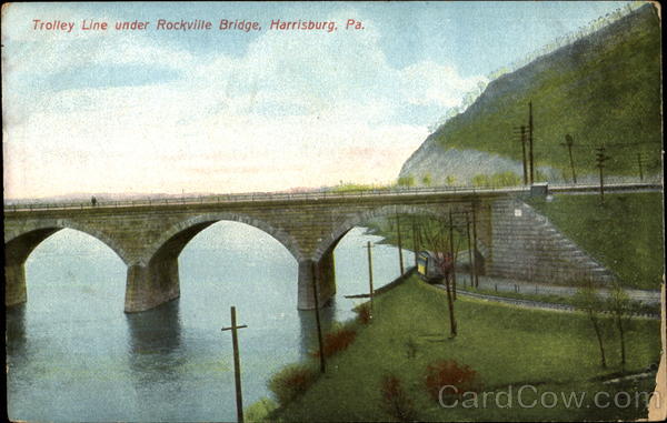 Trolley Line Under Rockville Bridge Harrisburg Pennsylvania