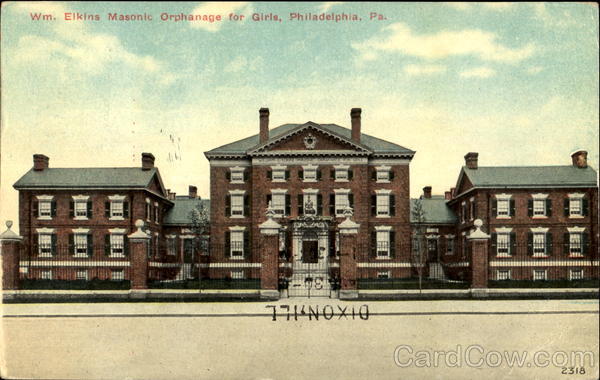 Wm. Elkins Masonic Orphanage For Girls Philadelphia Pennsylvania