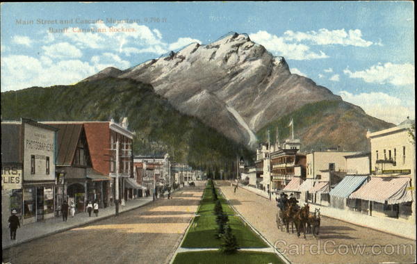 Main Street And Cascade Mountain Canada Misc. Canada