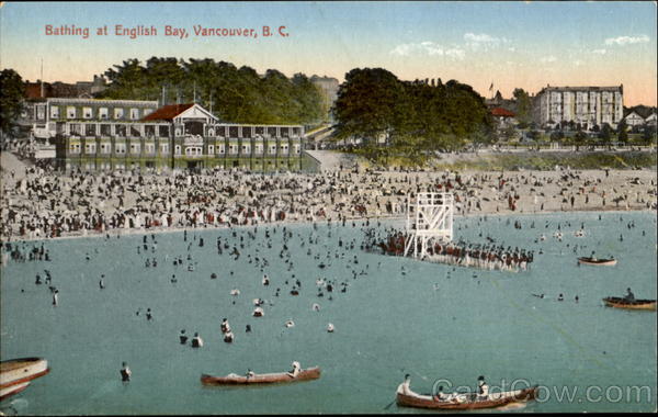 Bathing At English Bay Vancouver BC Canada British Columbia