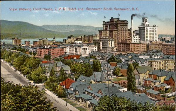 View Showing Court House Vancouver BC Canada British Columbia