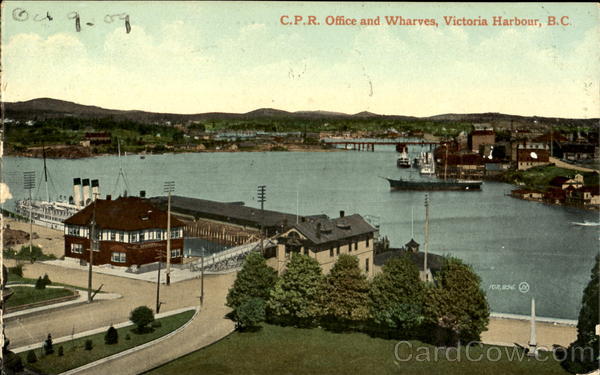C. P. R. Office And Wharves Victoria Harbour BC Canada