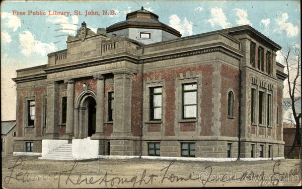 Free Public Library Saint John NB Canada New Brunswick