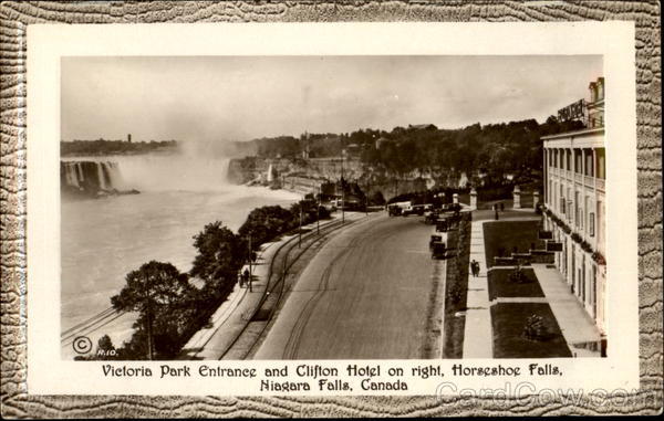 Victoria Park Entrance And Clifton Hotel On Right Niagara Falls Canada