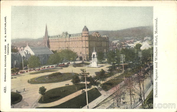 Dominion Square With Windsor Hotel Montreal PQ Canada