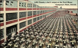 1,000 Chassis A Day's Output At The Ford Motor Company's Plant Detroit, MI Postcard Postcard