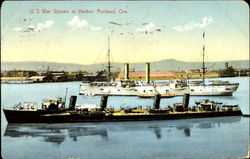 U. S. War Vessels In Harbor Postcard