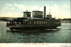 Ferry Boat Gov. Winthrop New London, CT Postcard Postcard