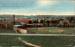 Athletic Track And View Of Worcester From Holy Cross Massachusetts Postcard Postcard