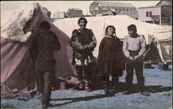 Eskimo Home Alaska Native Americana Postcard Postcard